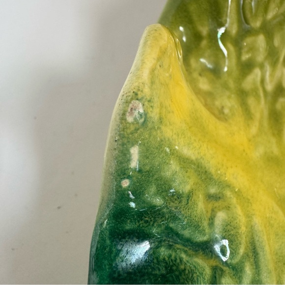 Vintage Italian Majolica Pottery Multi Coloured Cabbage Leaf Bowl - Picture 6 of 11